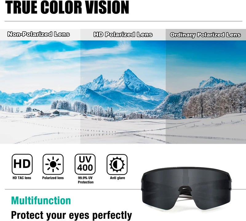 AVV Store Polarized cycling glasses sports sunglasses,UV400 Protection Fishing Driving running baseball sunglasses for men women - Image 3
